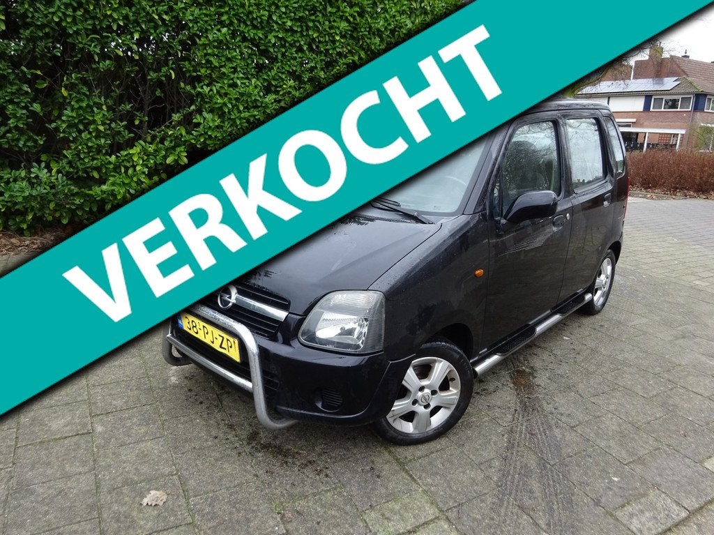 Opel Agila MET EVT NIEUW JAAR APK!, Voorwielaandrijving, Zwart, Origineel Nederlands, Bedrijf