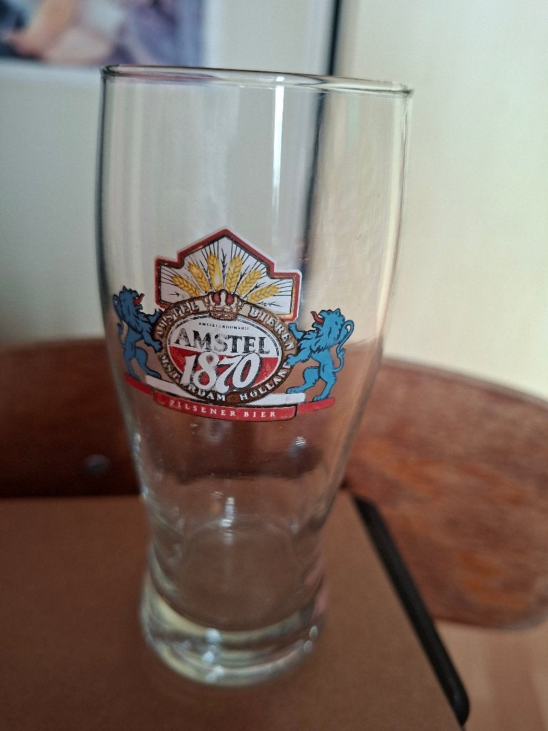 bierglas Amstel 1870, Verzamelen, Biermerken, Ophalen of Verzenden, Zo goed als nieuw, Glas of Glazen, Amstel