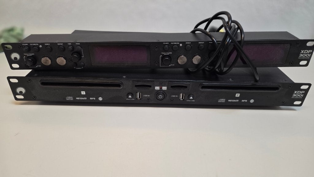 Omnitronic XDP-3001 – Dubbele CD/MP3/USB/SD-speler 19 inch, Ophalen of Verzenden, Gebruikt