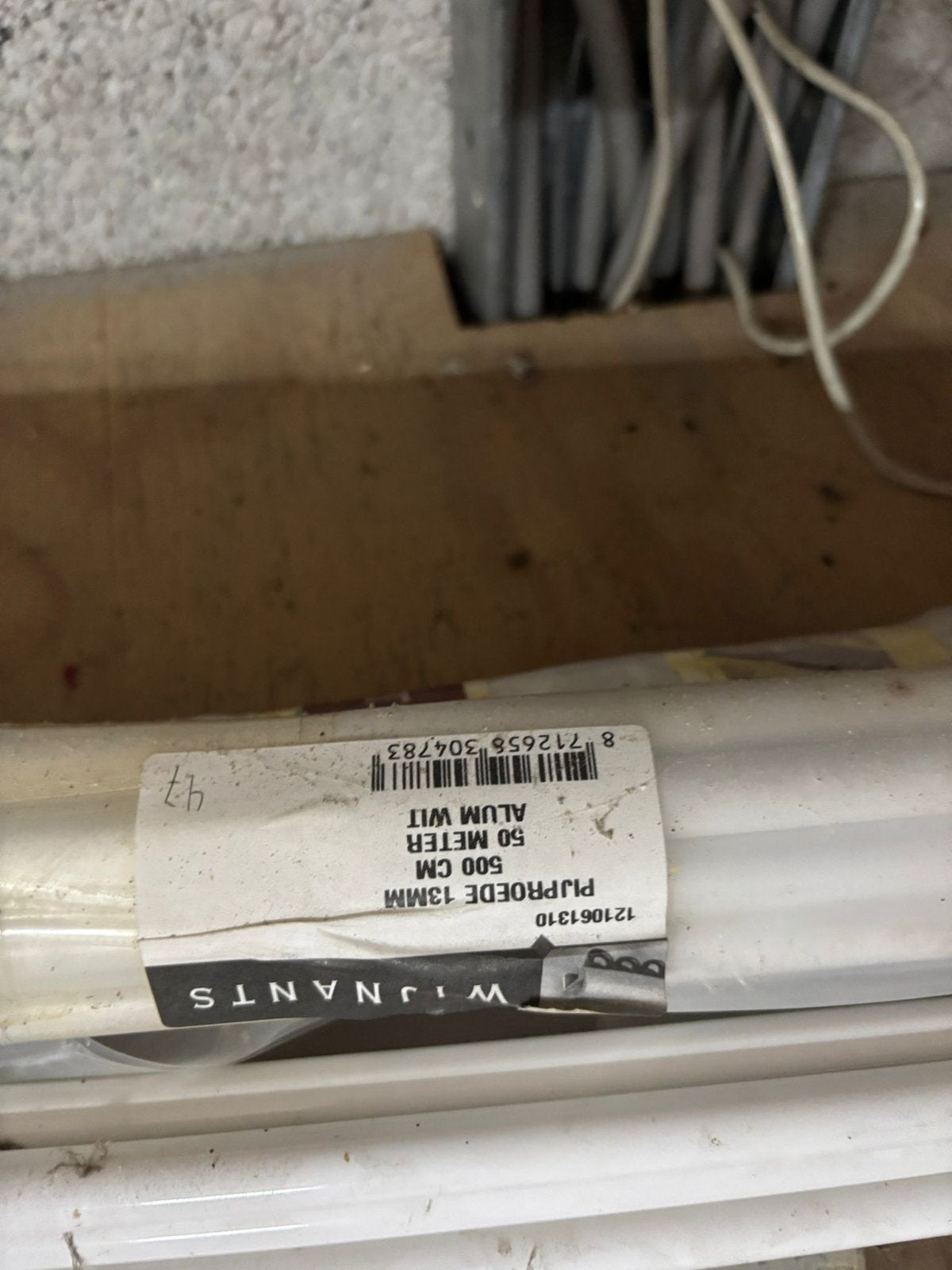 Wijnants Pijproede 13mm Alum Wit 500 cm, Ophalen, Minder dan 25 mm, Overige typen, Zo goed als nieuw