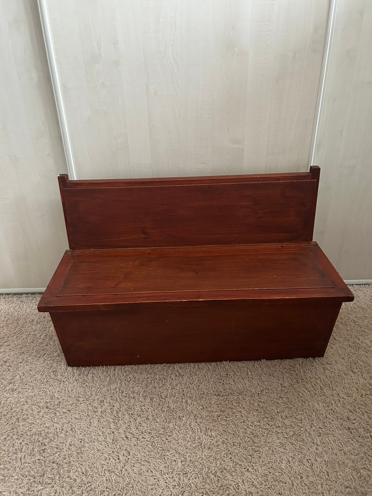 Vintage, houten klepbank met opbergruimte, Ophalen of Verzenden