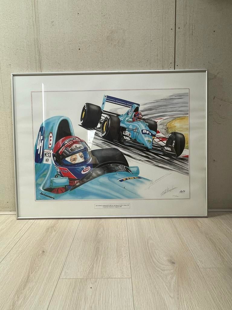 Jan Lammers afdruk met handtekening, Ophalen, Gebruikt, Formule 1