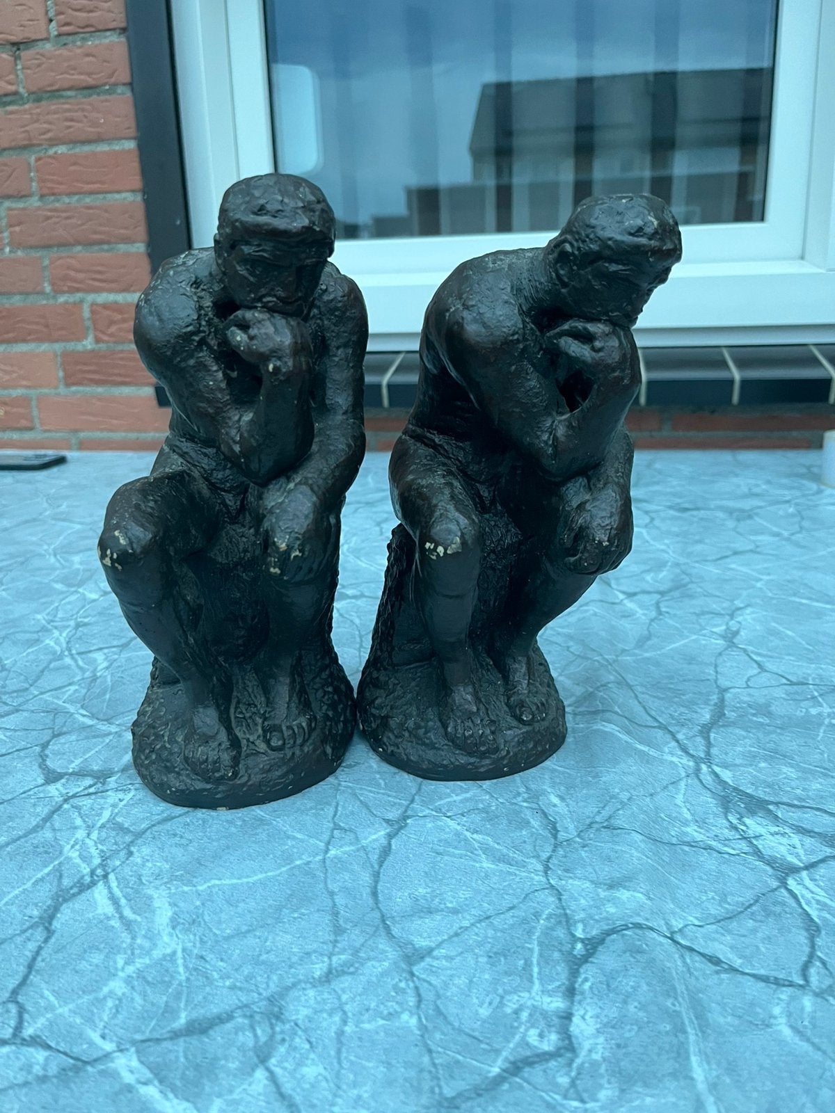 Rodin de Denker 2 stuks voor €70, Tuin en Terras, Ophalen of Verzenden, Zo goed als nieuw, Kunststof