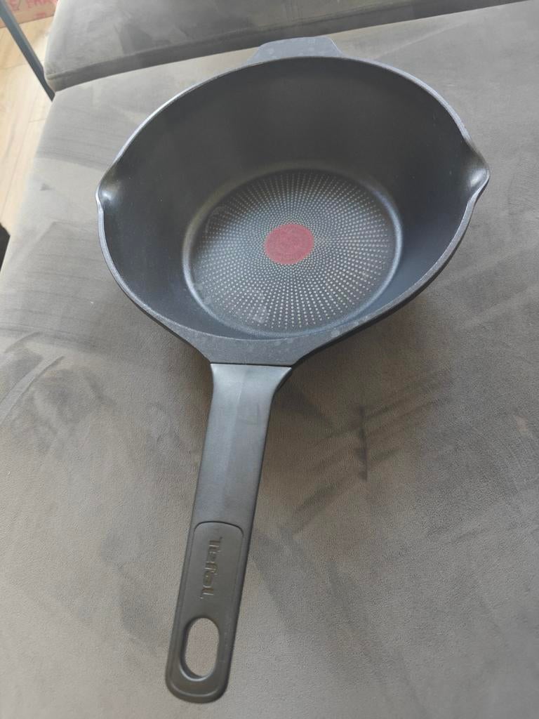 Tefal wokpan met Thermo-Spot - Zo goed als nieuw, Ophalen of Verzenden, Zo goed als nieuw, Aluminium