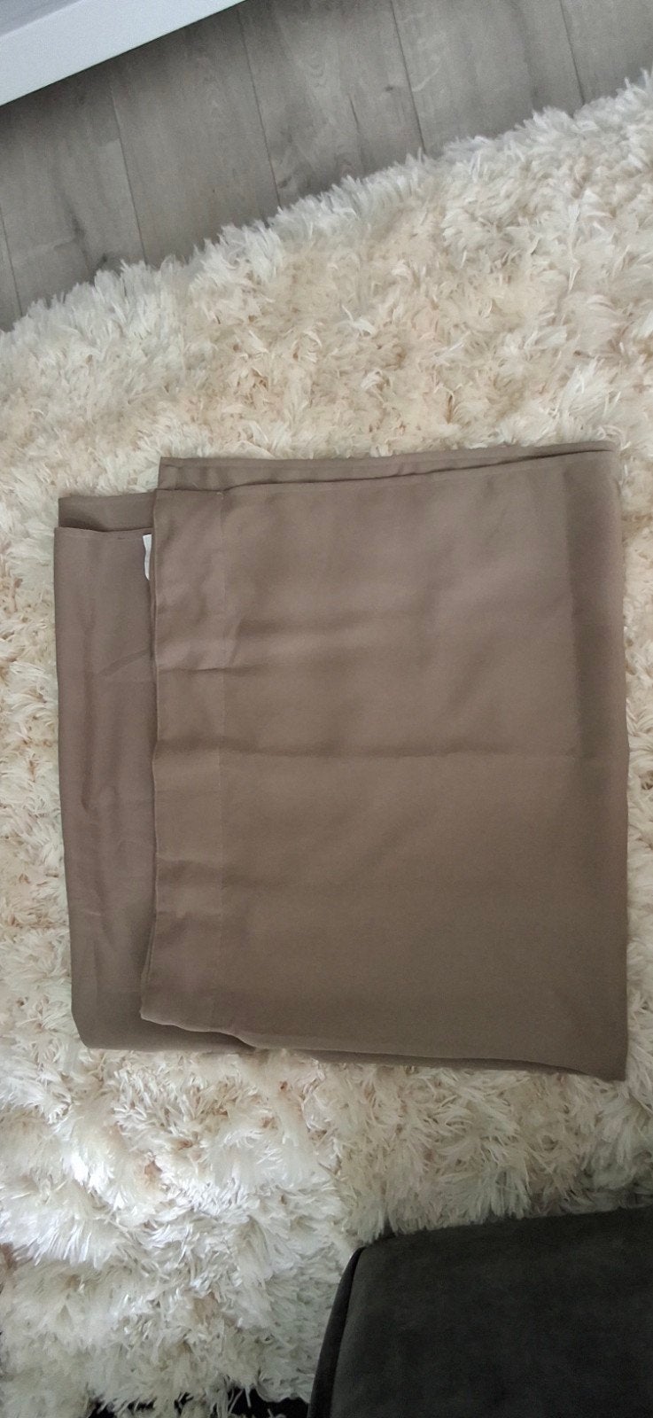 Gordijn chocolade bruin140x250 cm - Gebruikt, Huis en Inrichting, Ophalen of Verzenden, Gebruikt, Bruin, Gordijn