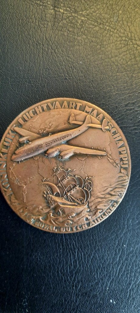 penning klm 30 jaar, Ophalen of Verzenden, Brons, Nederland