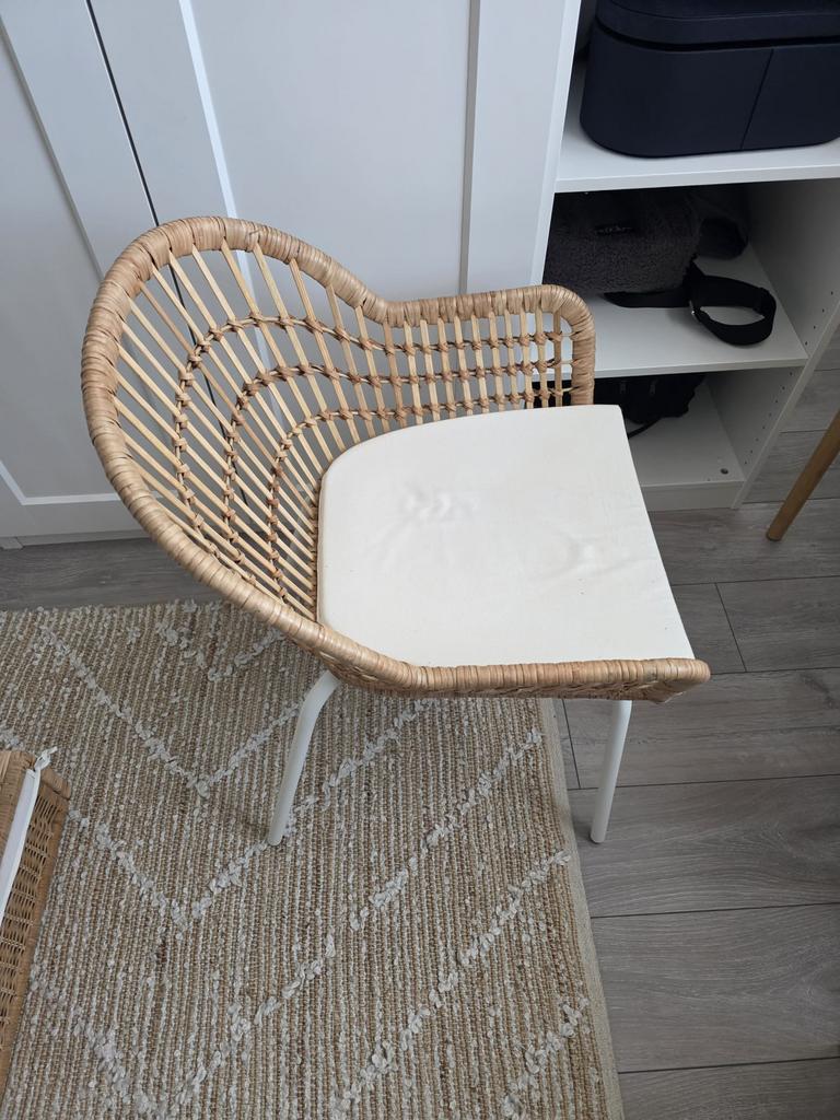 Rotan stoel fautieul, Ophalen, Zo goed als nieuw, Rotan