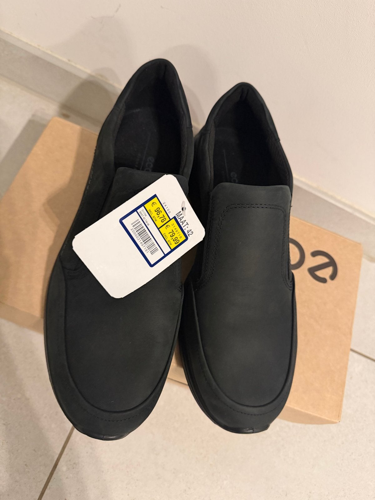 Nieuwe ECCO heren instappers, maat 42, Ophalen of Verzenden, Nieuw, Zwart, Loafers