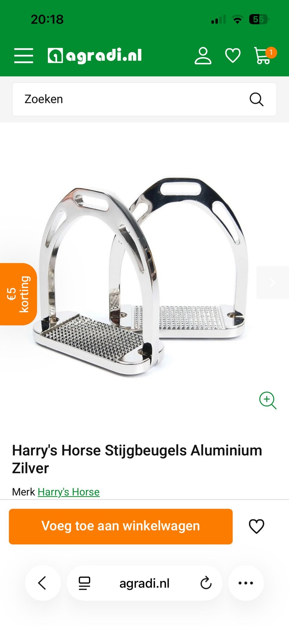 Harry’s horse stijgbeugels aluminium zilver, Dieren en Toebehoren, Ophalen of Verzenden, Nieuw