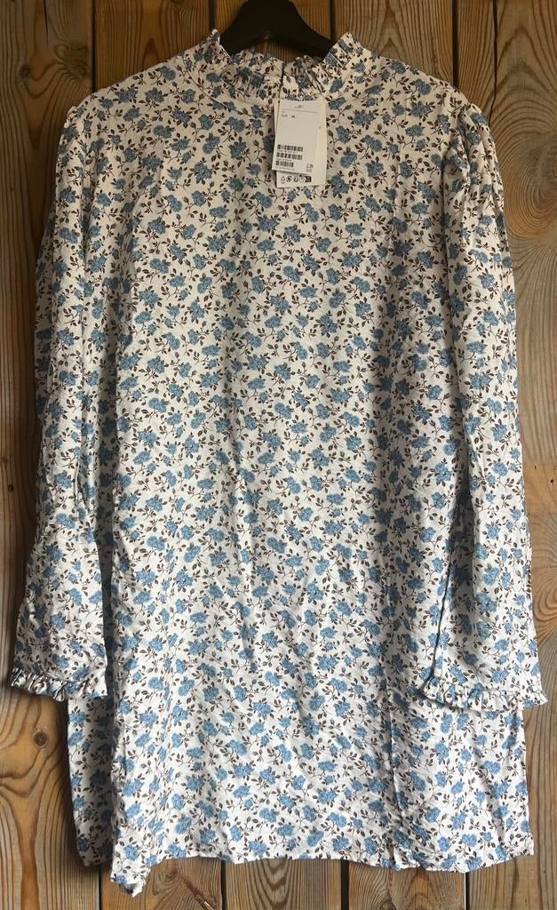 Nieuw wit bloemetjes jurkje H&M maat XL, H&M, Wit, Maat 46/48 (XL) of groter, Nieuw