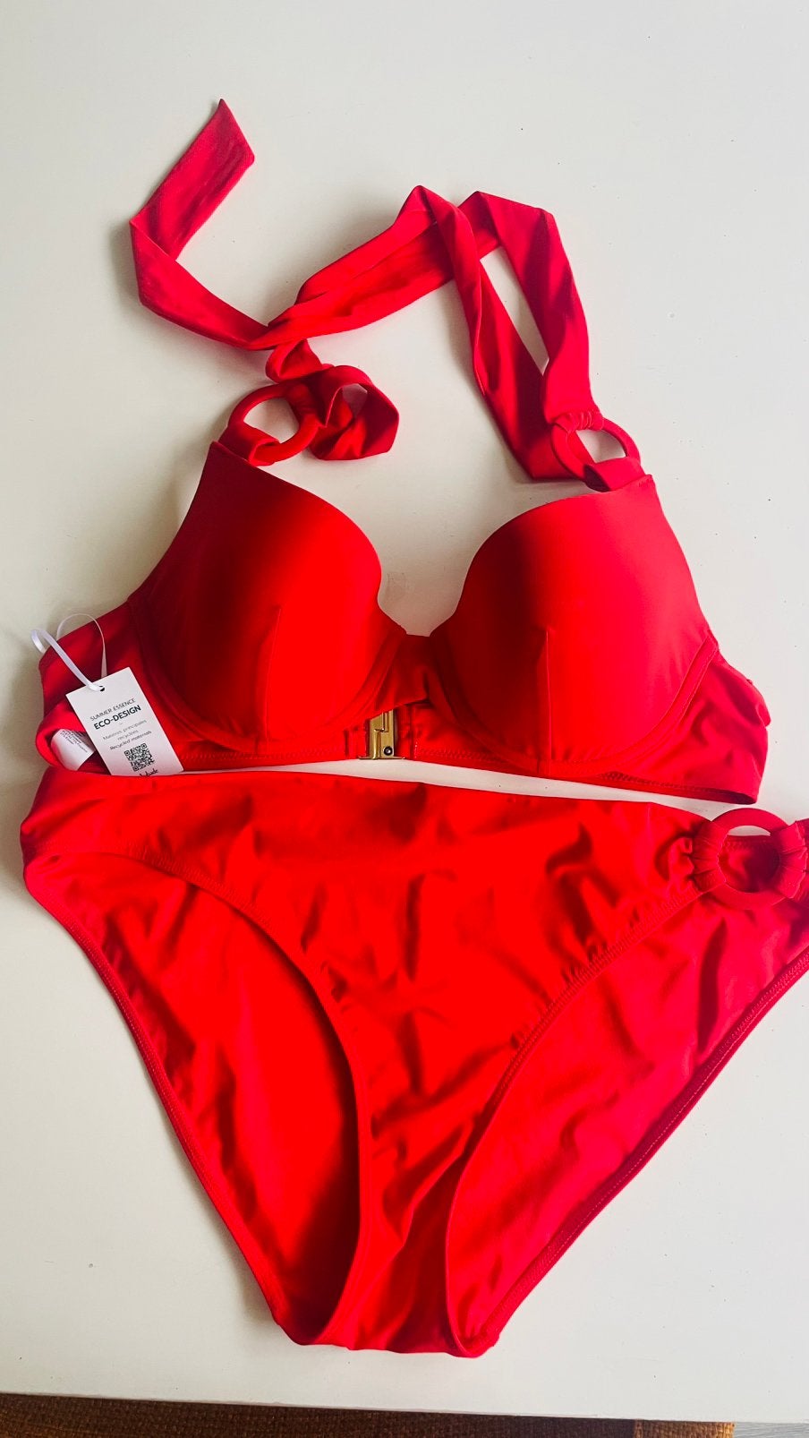 Te koop: nieuwe bikini, Aubade, rood, maat 85B, Ophalen of Verzenden, Nieuw, Groen