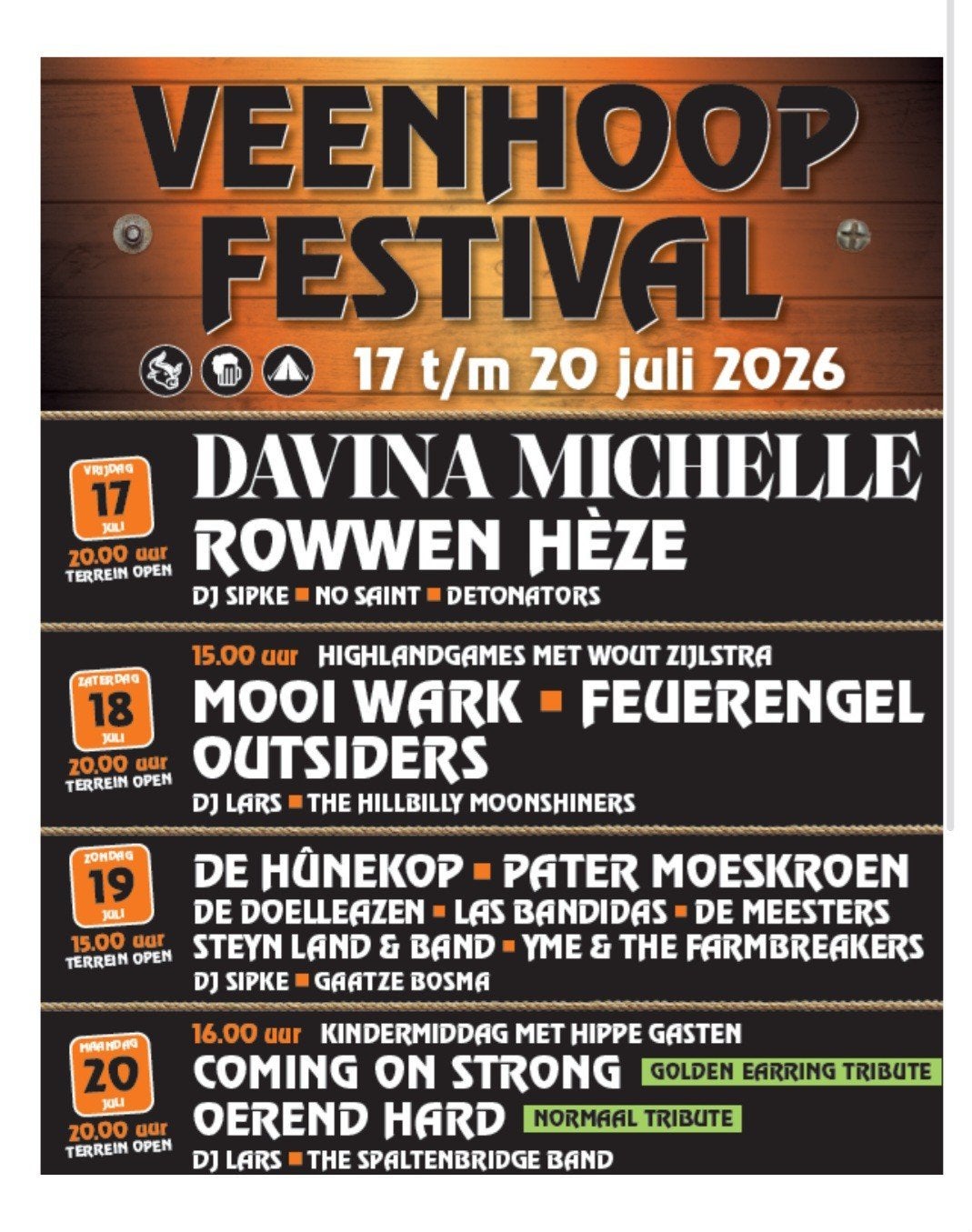 Vrijdag Veenhoop kaart te koop, Tickets en Kaartjes, Eén persoon