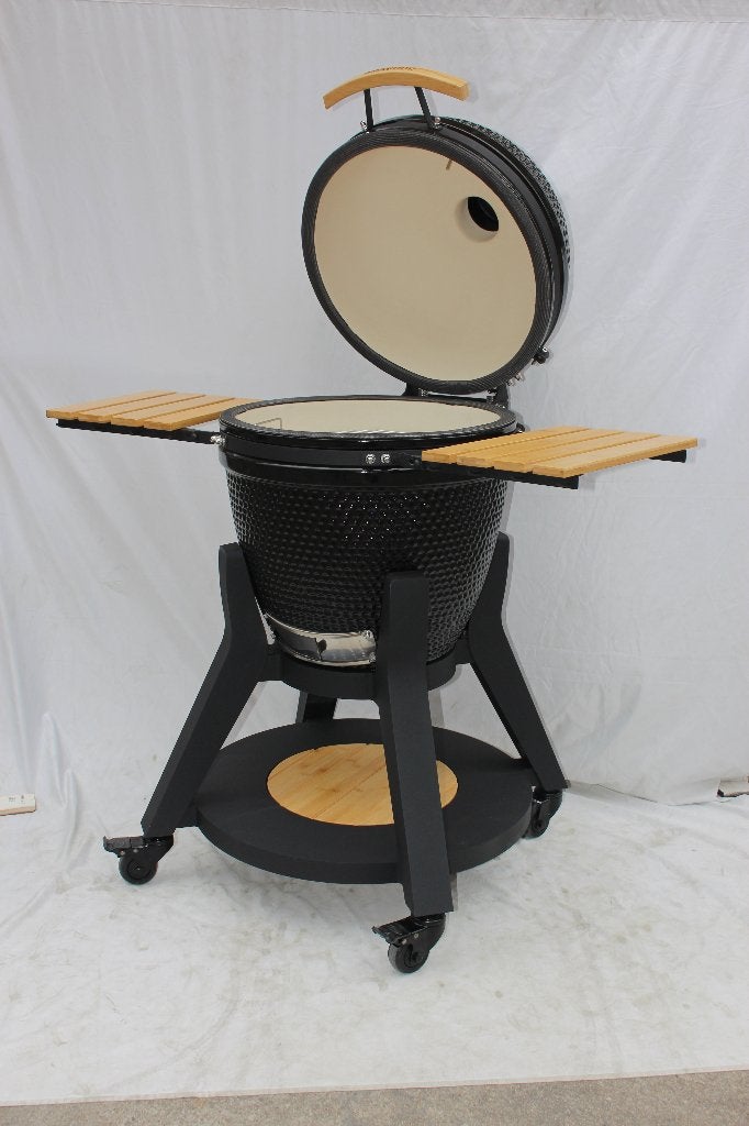 Bravuur Kamado BBQ 21 Inch Zwart, Ophalen of Verzenden, Nieuw, Bravuur, Met accessoires