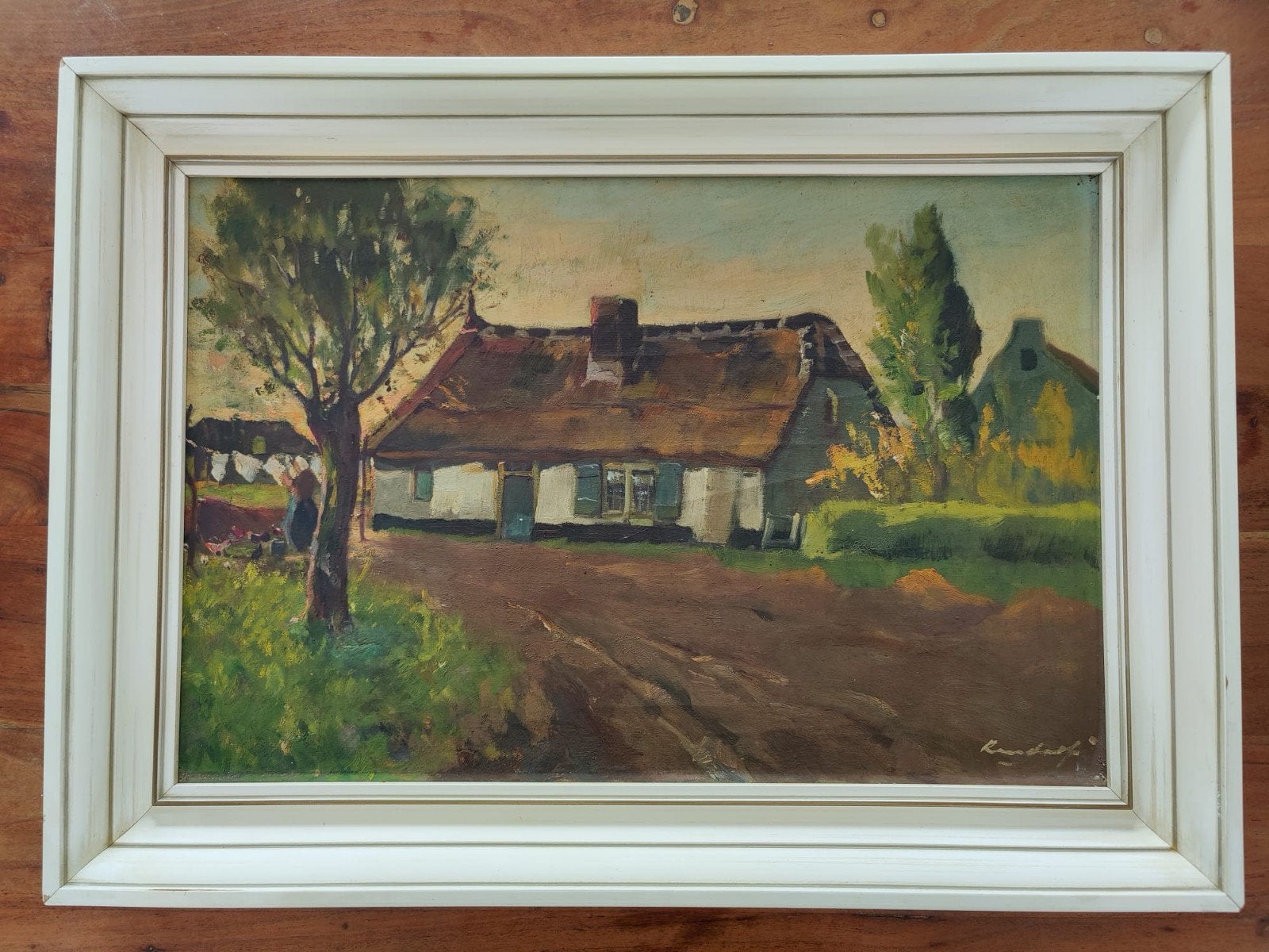 Schilderij Schiebroek Rotterdam - C.B. Randolfi (1934-2012), Antiek en Kunst, Ophalen, Doek, Landschap, Olieverf