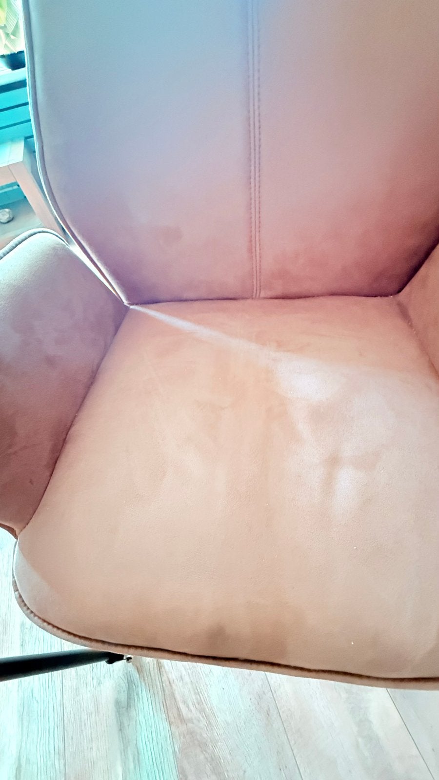 4XBruine eetkamerstoelen met wieltjes, Ophalen, Gebruikt, Twee, Bruin