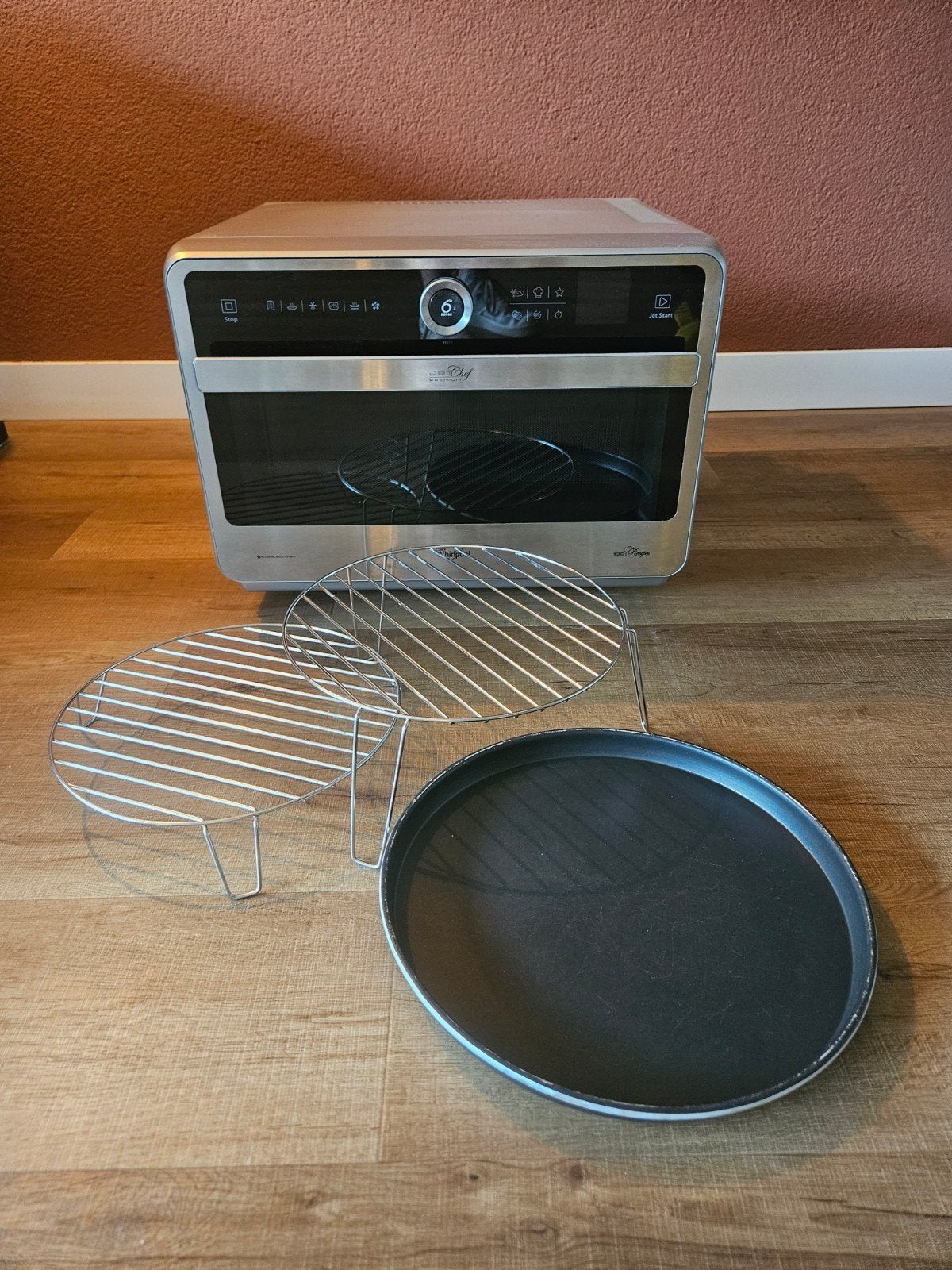 Whirlpool Jet Chef Premium Combi Magnetron JT479/IX, Ophalen, Combimagnetron, Crisp, Gebruikt