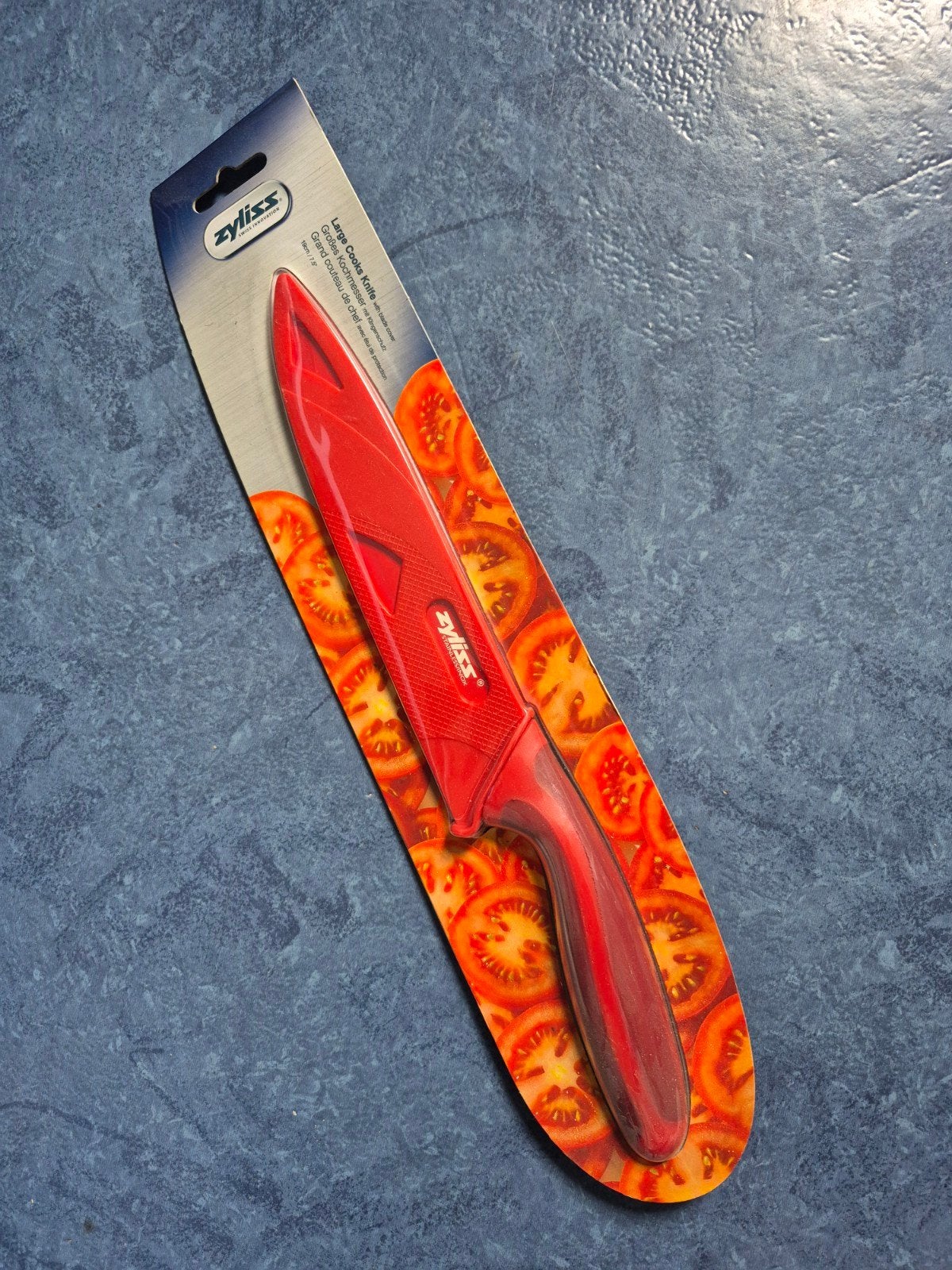 Zyliss koksmes met bescherming - Rood, Overige typen, Nieuw, Ophalen of Verzenden, Metaal