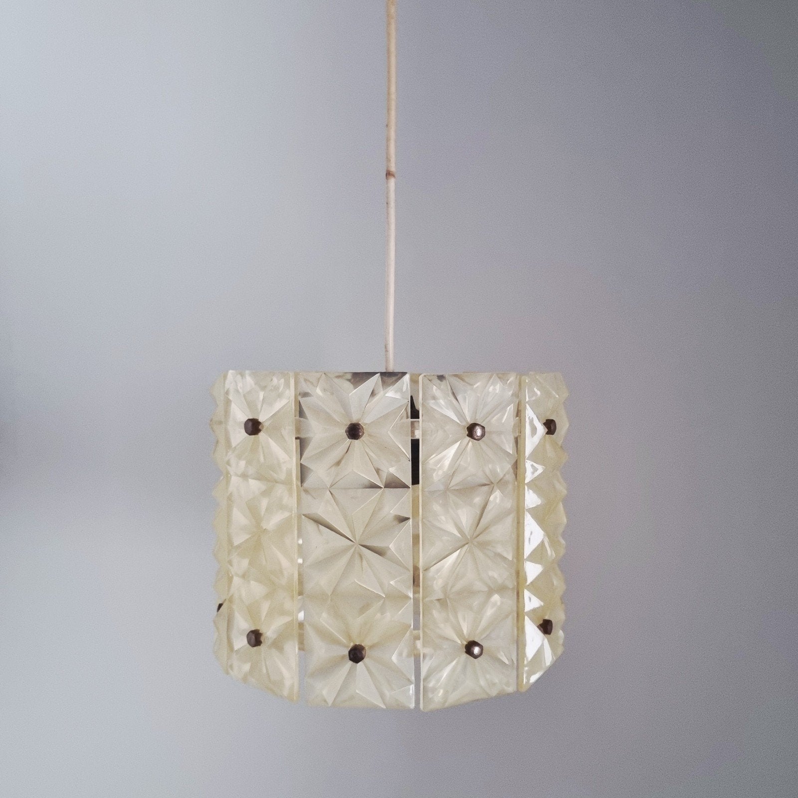 Vintage Retro Design Hanglamp van kunststof 20 x 20 cm, Ophalen, Kunststof