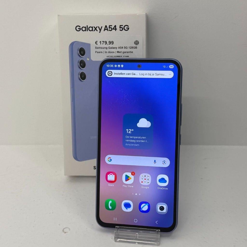 Samsung Galaxy A54 5G 128GB Paars | In doos | Met garantie, Dordrecht@usedproducts.nl, Touchscreen, Ophalen of Verzenden, Zo goed als nieuw