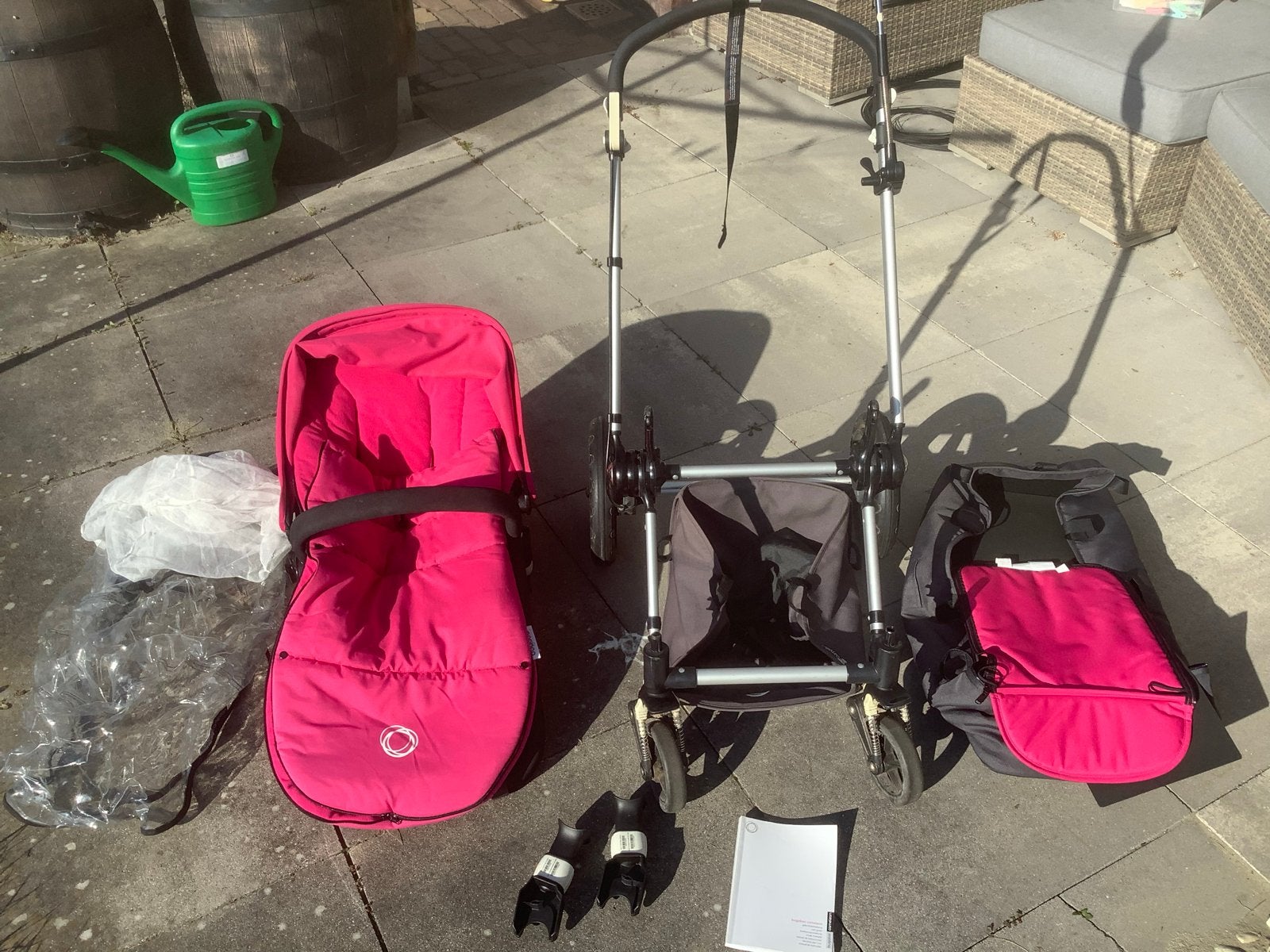 Bugaboo Cameleon Combiwagen - Roze/Zwart, Ophalen, Gebruikt, Bugaboo, Combiwagen