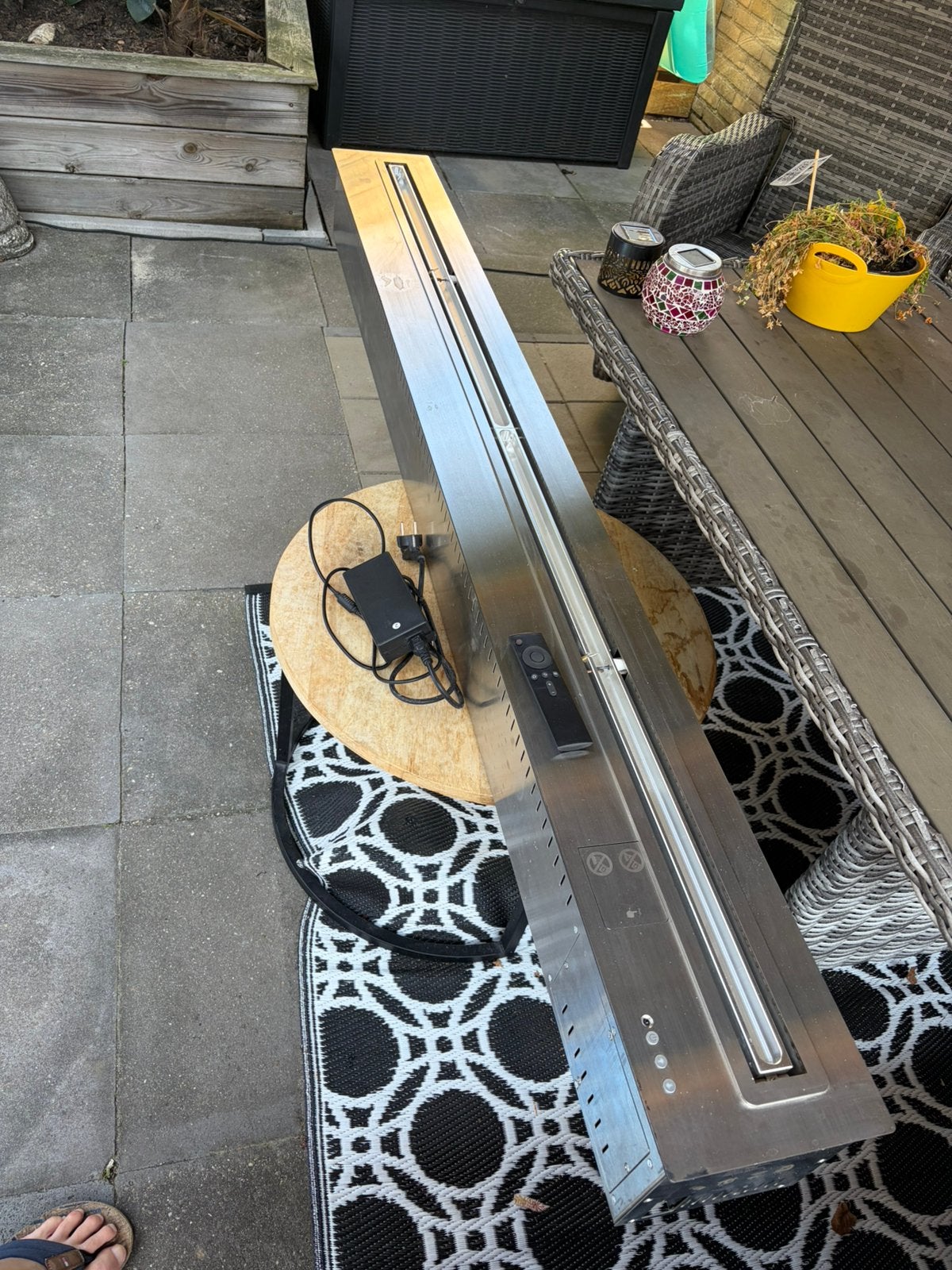 Bio-ethanol brander 183cm - elektrische ontsteking - burner, Ophalen, Zo goed als nieuw, Inbouwhaard, Overige soorten