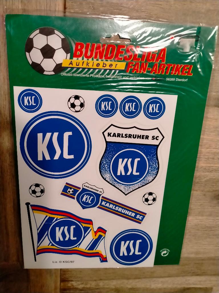 KSC Karlsruher SC voetbal Duitsland stickervel stickers, Ophalen of Verzenden, Zo goed als nieuw, Buitenlandse clubs, Poster, Plaatje of Sticker