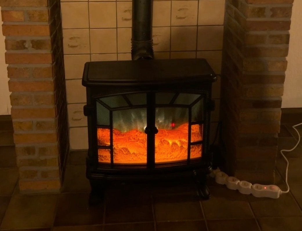 Elektrische kachel met timer, sfeerlicht en verwarming, Ophalen, Zo goed als nieuw, Vrijstaande haard, Elektrische haard