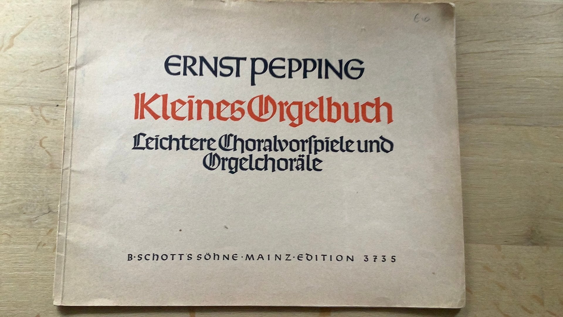 Ernst Pepping Kleines Orgelbuch, Muziek en Instrumenten, Orgel, Gebruikt, Klassiek, Ophalen of Verzenden