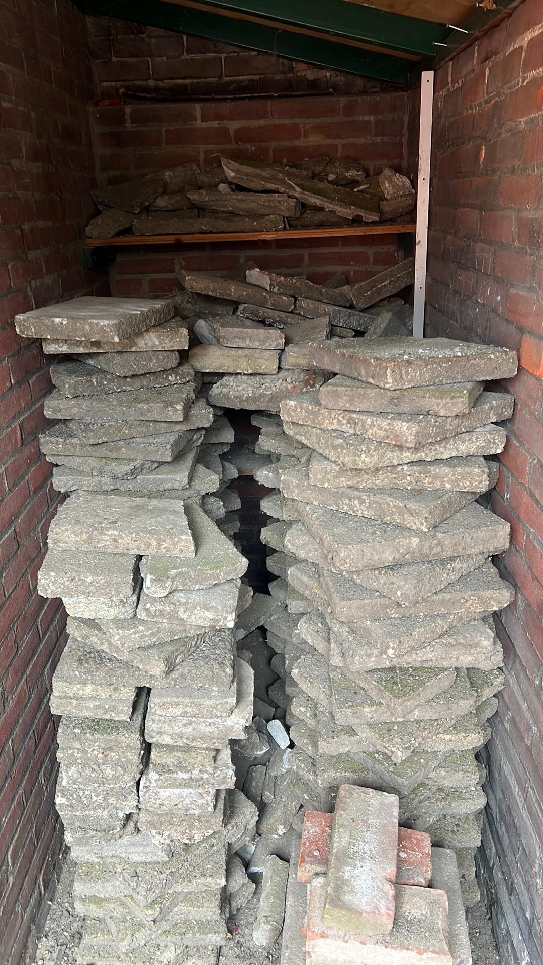 Gratis tegels, Ophalen, Gebruikt, Beton, Terrastegels