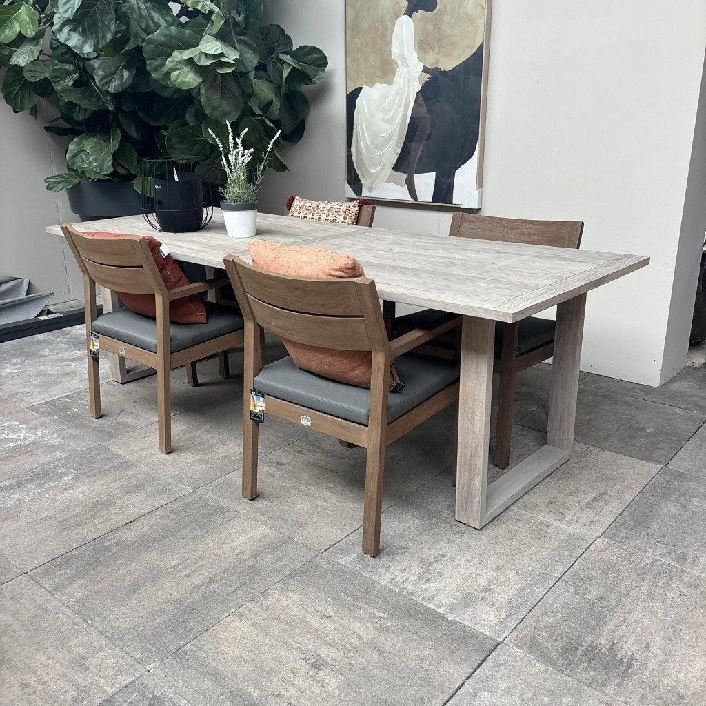 Antigua - Square Tuinset | Showroommodel, Ophalen, 4 zitplaatsen, Gebruikt, Teakhout