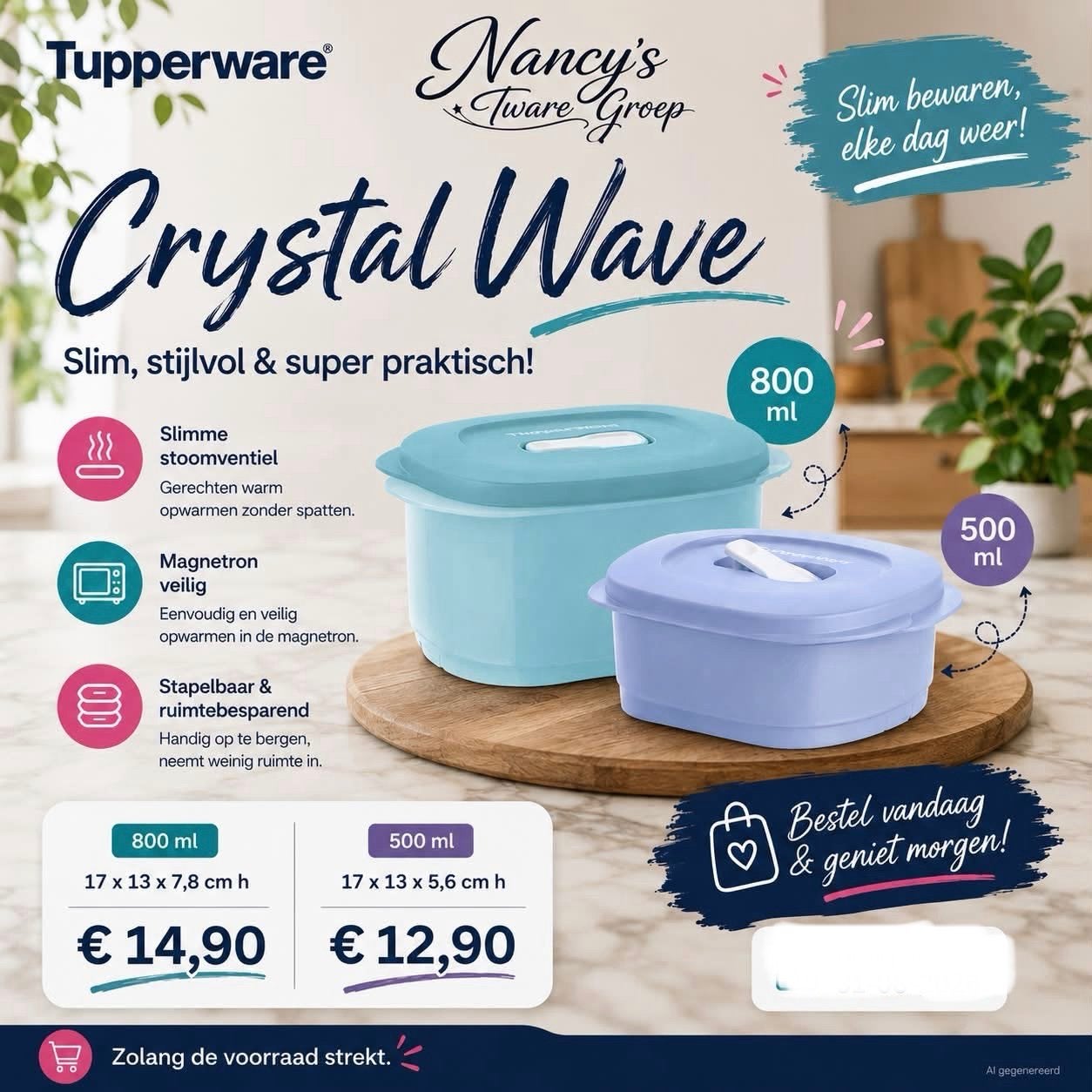 Magnetronschaaltjes Tupperware, Magnetronbestendig, Overige kleuren, Nieuw, Ophalen of Verzenden