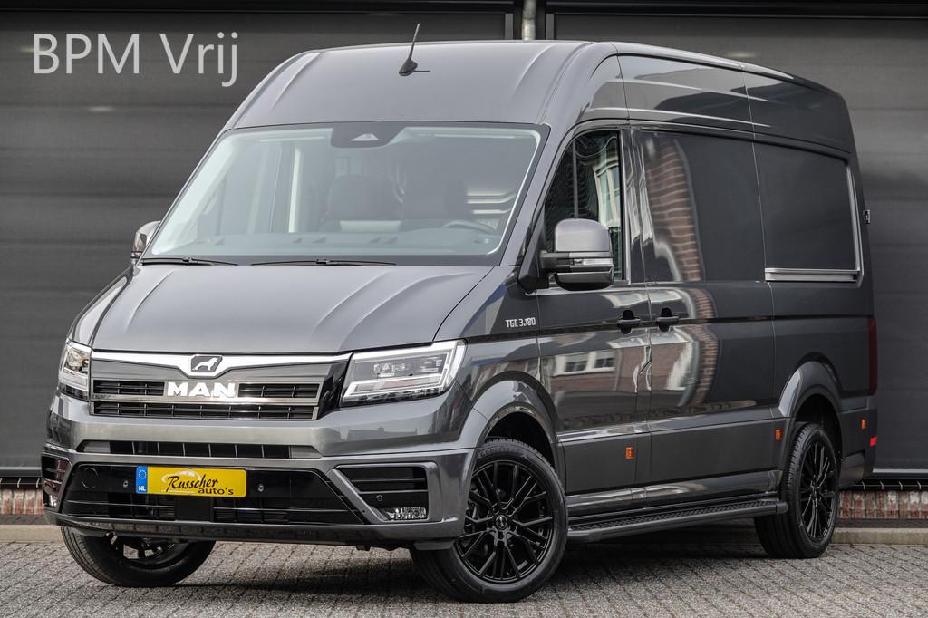 MAN TGE 35 | 177Pk | 3.180 | L3H3 | 2x schuifdeur | 12,9'' D, Auto's, 12 maanden, Stof, Gebruikt, Zwart
