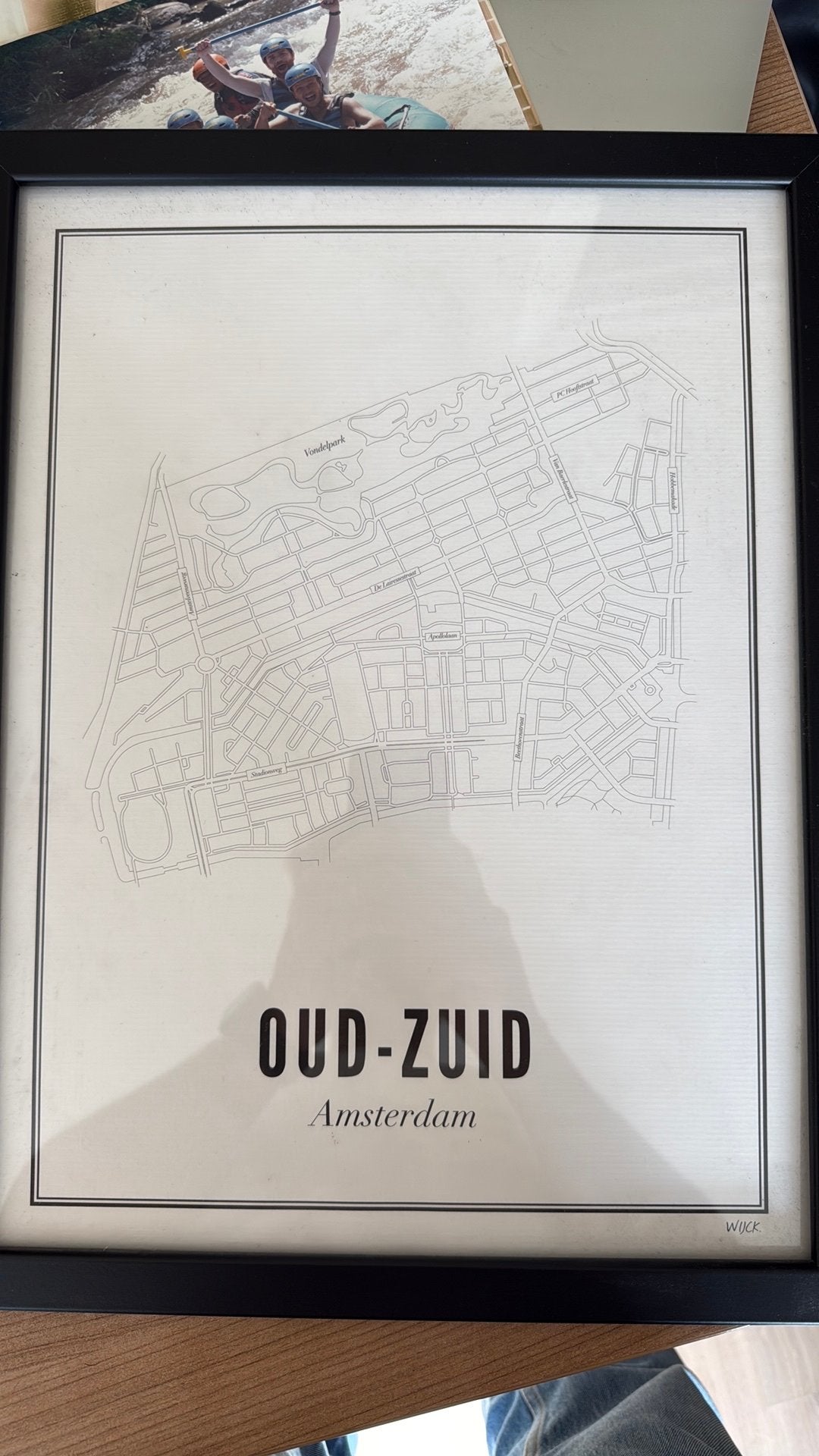 Wijck poster oud-zuid amsterdam incl lijst, Ophalen of Verzenden, Zo goed als nieuw