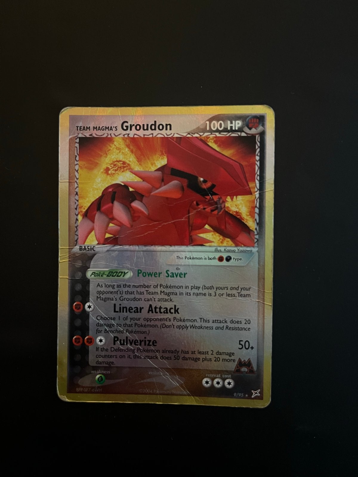 Team Magma's Groudon Pokémon Kaart (Foil), Ophalen of Verzenden, Gebruikt, Losse kaart, Foil
