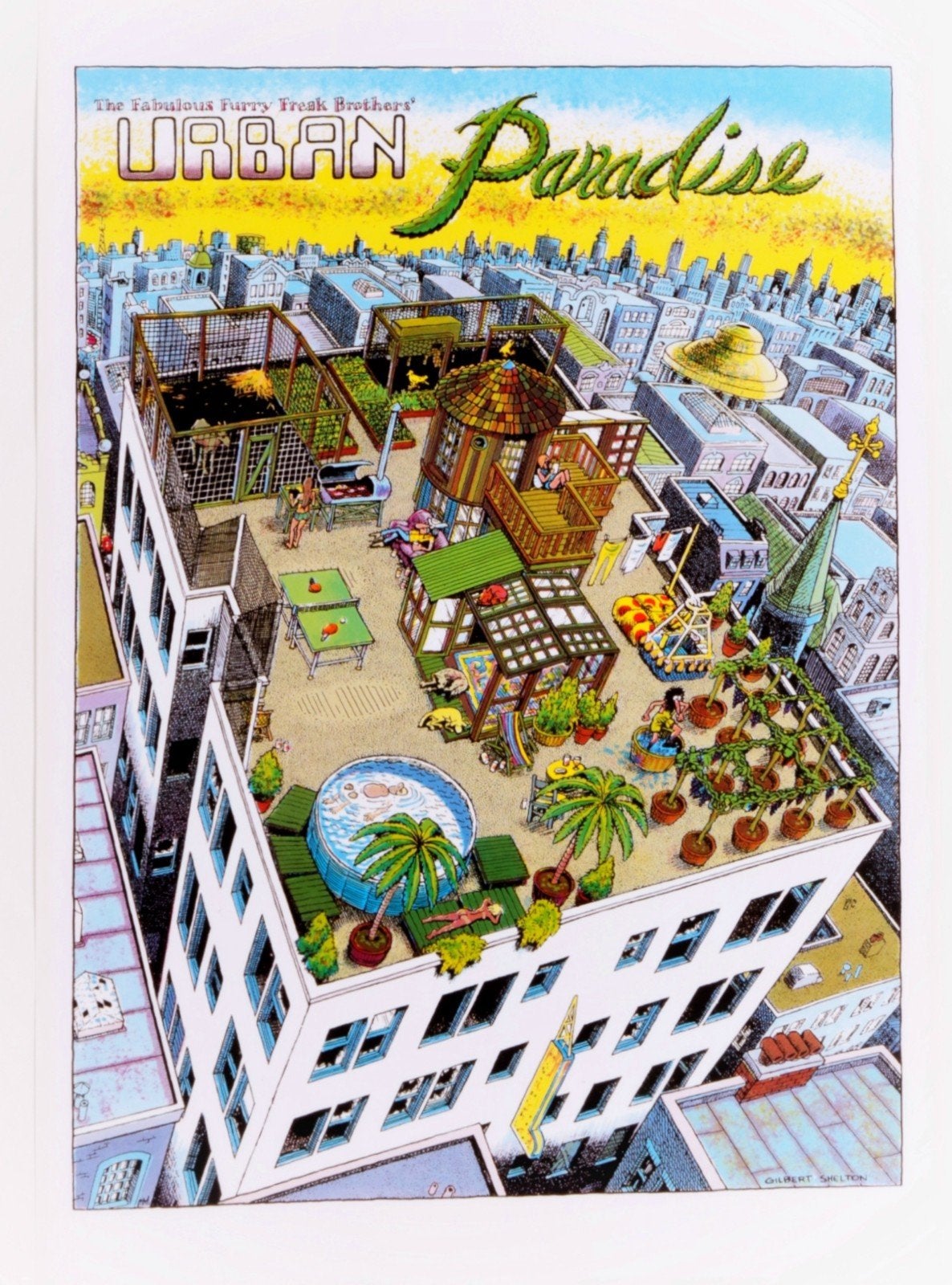 Gilbert Shelton "The Fabulous Furry Freak Brothers’ Urban Pa, Eén comic, Ophalen of Verzenden, Zo goed als nieuw, Amerika