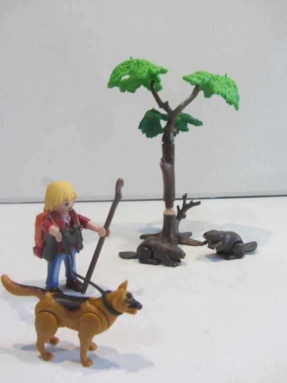 Playmobil Bevers met wandelaar natuurwetenschapper - 5562, Ophalen, Gebruikt, Losse onderdelen