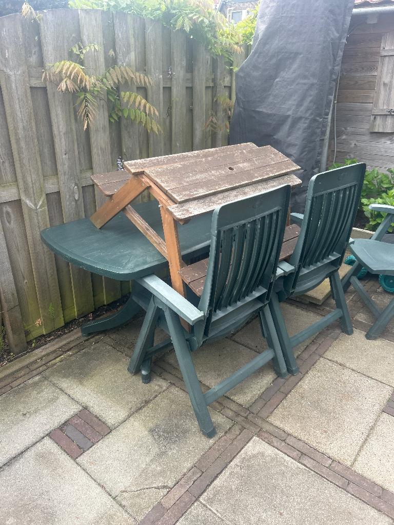 Hartman tuinset, Ophalen, Kunststof, Gebruikt, 3 zitplaatsen