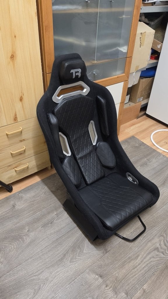Trak Racer HSX SimRacing Stoel + Rails & Brackets, Ophalen, Zo goed als nieuw, Fanatec, SimLab, GRID, Trak Racer, Simucube