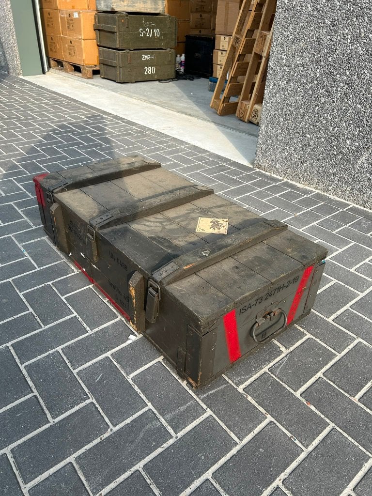 Vintage Legerkist Hout - Unieke Opbergkist, Ophalen, Gebruikt, 50 tot 100 cm, Minder dan 50 cm