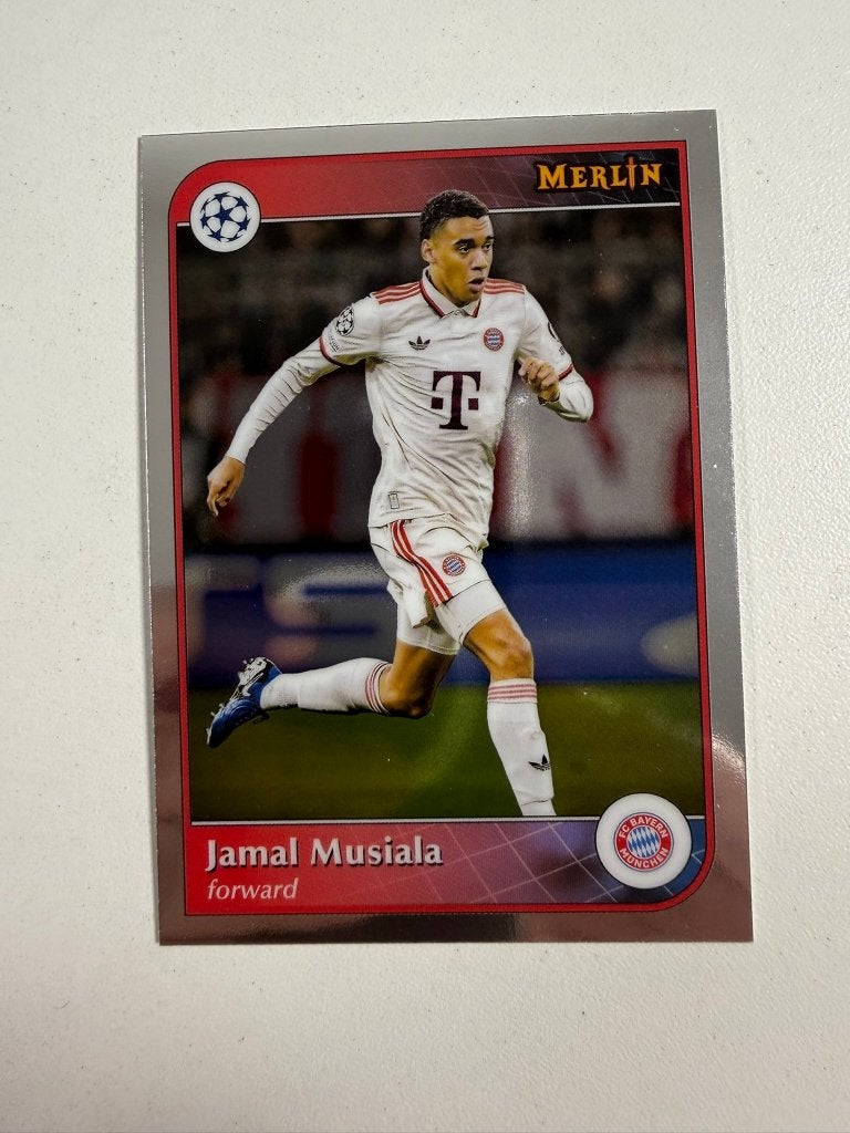 42 Jamal Musiala Topps Merlin 2024-25, Ophalen of Verzenden, Nieuw, Buitenlandse clubs, Poster, Plaatje of Sticker