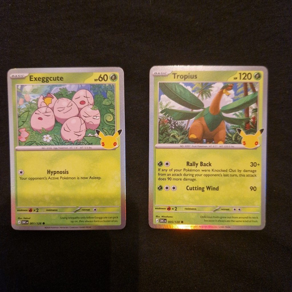 Pokémon: 30th Celebration – Exeggcute & Tropius, Ophalen, Zo goed als nieuw, Meerdere kaarten, Foil