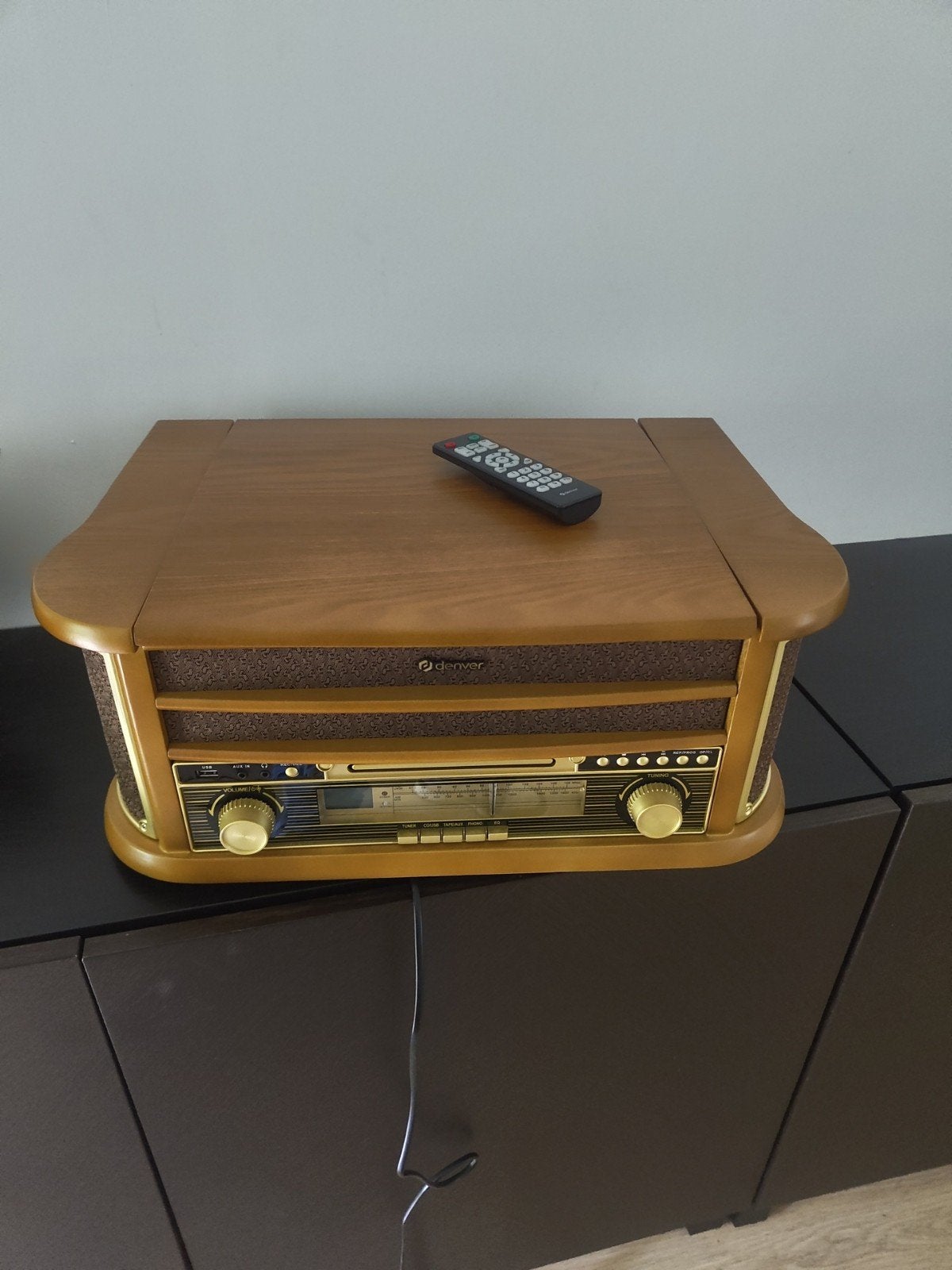 Denver Platenspeler met Radio en CD-speler - Nieuwstaat, Ophalen of Verzenden, Nieuw, Platenspeler, Overige merken