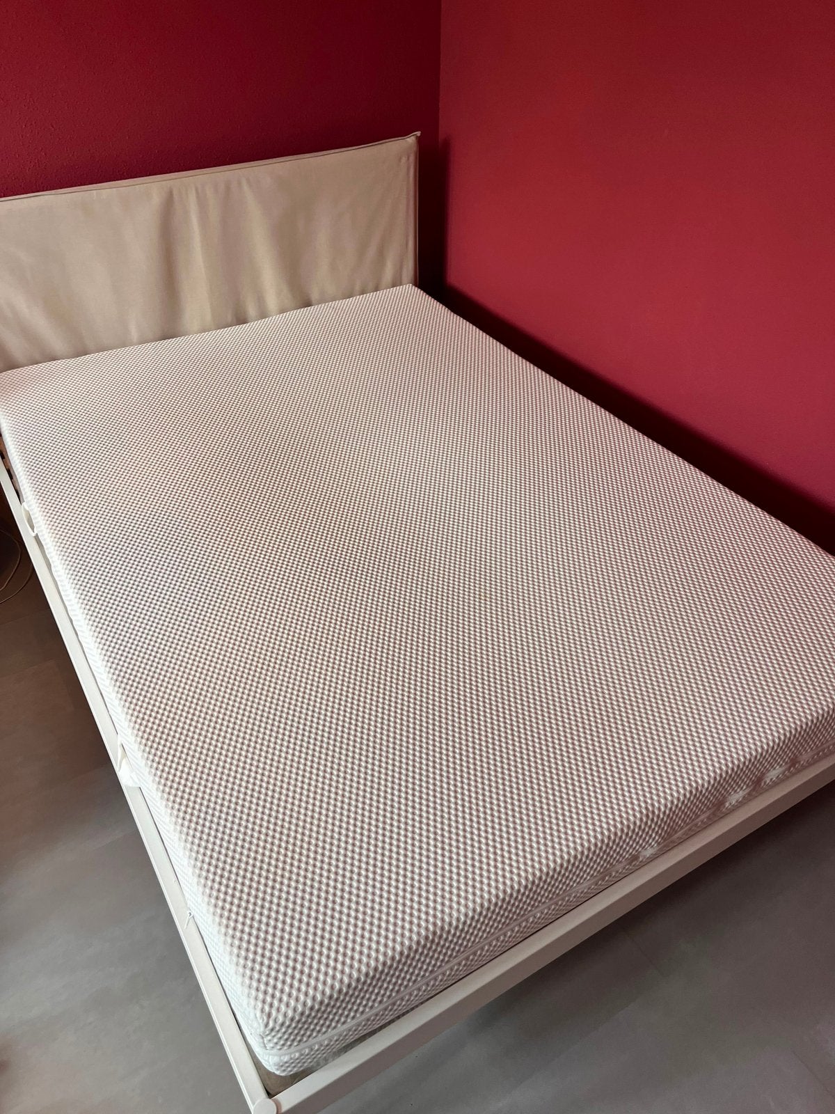 IKEA Kleppstad bed 140 x 200 COMPLEET, Ophalen, Wit, Tweepersoons, 140 cm