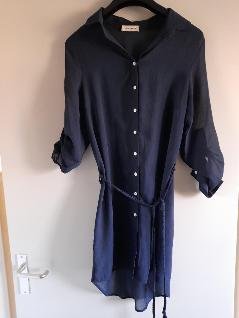 Dames blouse jurk mt M, Maat 38/40 (M), Blauw, Jade twelve, Ophalen of Verzenden