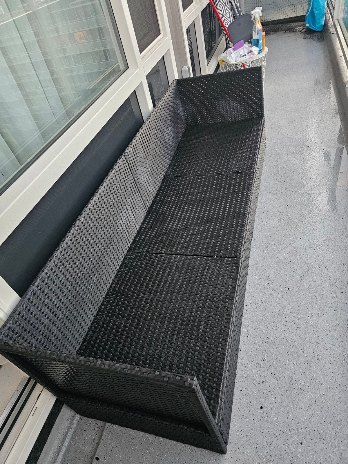 Wicker loungebank / ligbed voor buiten, verstelbaar, Ophalen, Gebruikt, Wicker, Verstelbaar