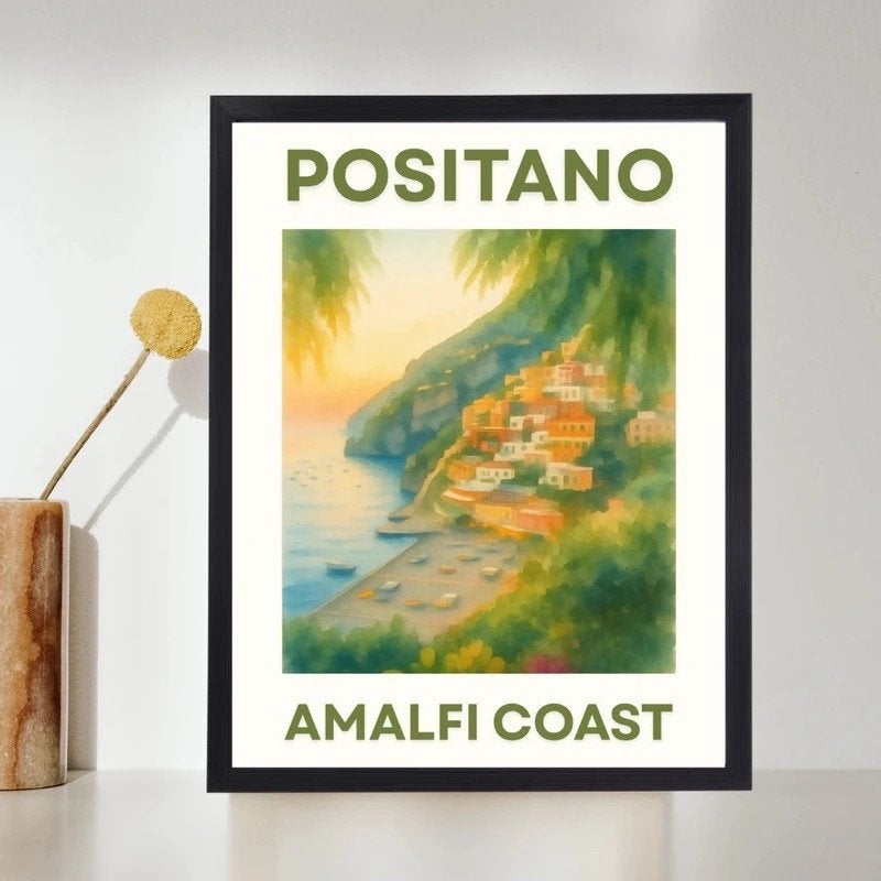 Positano A4 poster, Ophalen of Verzenden
