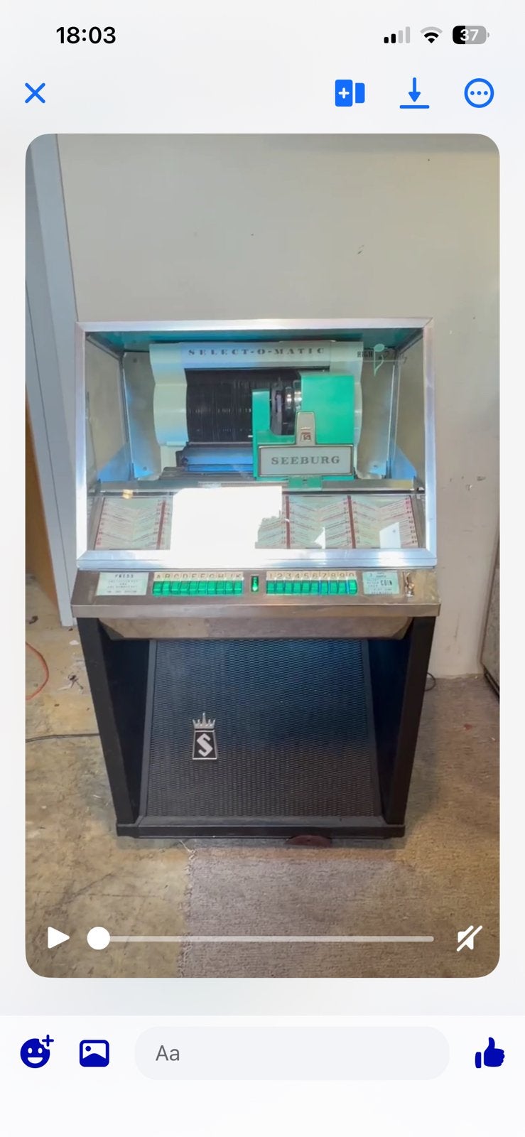 Seeburg l 100, Verzamelen, Automaten | Jukeboxen, Ophalen, Zo goed als nieuw, 1950 tot 1960, Seeburg