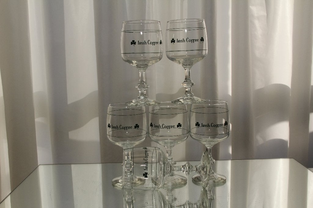 Set Irish Coffee glazen van Leerdam, Ophalen