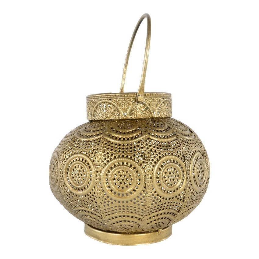 Windlicht model arabic amira gold 16 x 15 cm, Windlicht, Nieuw, Ophalen of Verzenden, Metaal