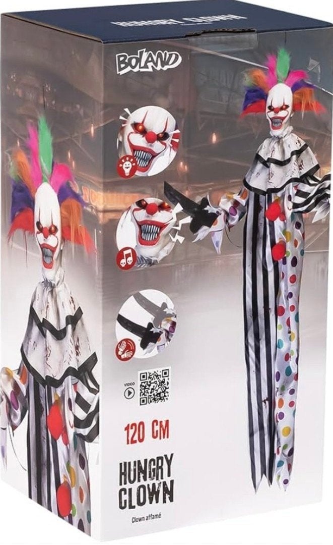 boland hungry clown 120cm, Ophalen of Verzenden, Nieuw, Versiering, Halloween of Griezel